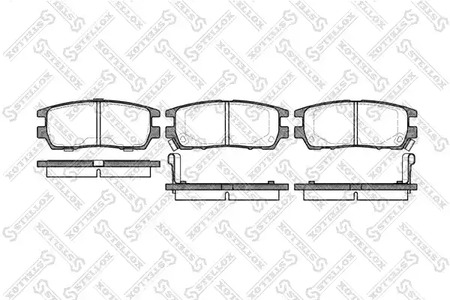 416 002B-SX STELLOX Комплект тормозных колодок, дисковый тормоз